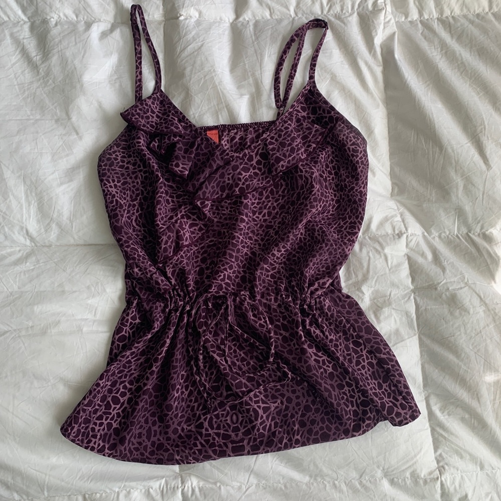 Eight Sixty XS Purple Printed Camisole
